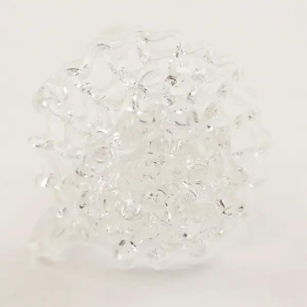 Vintage Spun Glass Candle Holder Ornament w/Candle - New