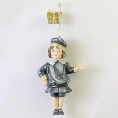 Roman Inc 83128 Victorian Blue Boy Porcelain Christmas Ornament Dangling Legs