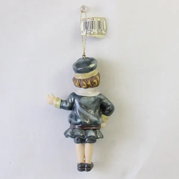 Roman Inc 83128 Victorian Blue Boy Porcelain Christmas Ornament Dangling Legs