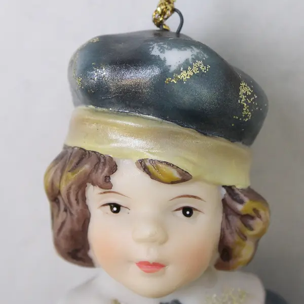 Roman Inc 83128 Victorian Blue Boy Porcelain Christmas Ornament Dangling Legs