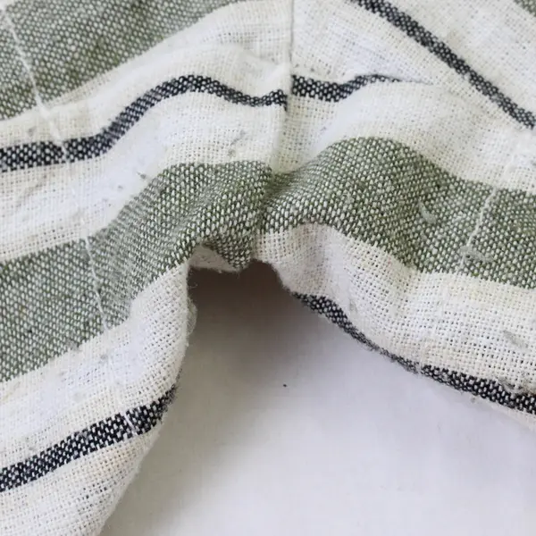 Ci Sono Green Gray & Off-White Striped Shorts Women's Large