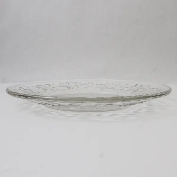 Lot of 3 Princess House Fantasia Clear Glass Luncheon Plates