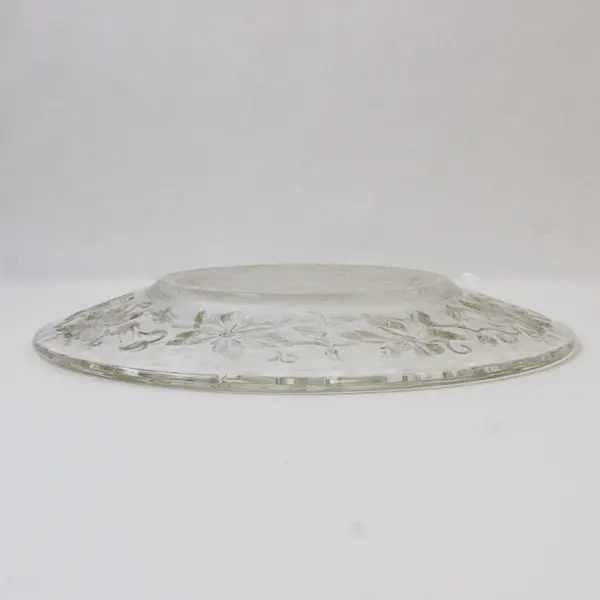 Lot of 3 Princess House Fantasia Clear Glass Luncheon Plates