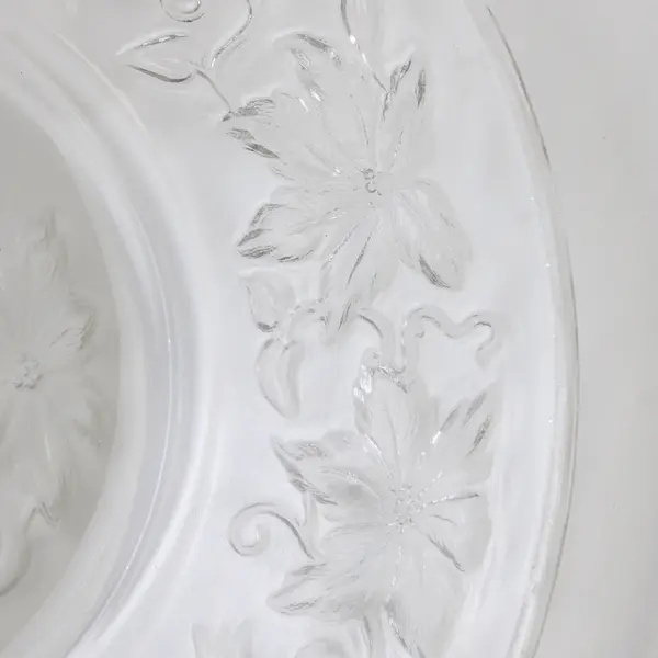 Lot of 3 Princess House Fantasia Clear Glass Luncheon Plates