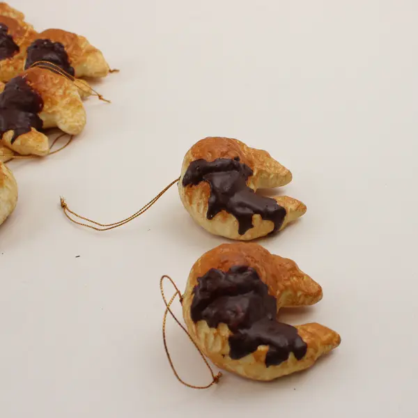 Lot of 26 Croissant Chocolate Holiday Ornaments Christmas Decor