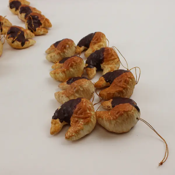 Lot of 26 Croissant Chocolate Holiday Ornaments Christmas Decor