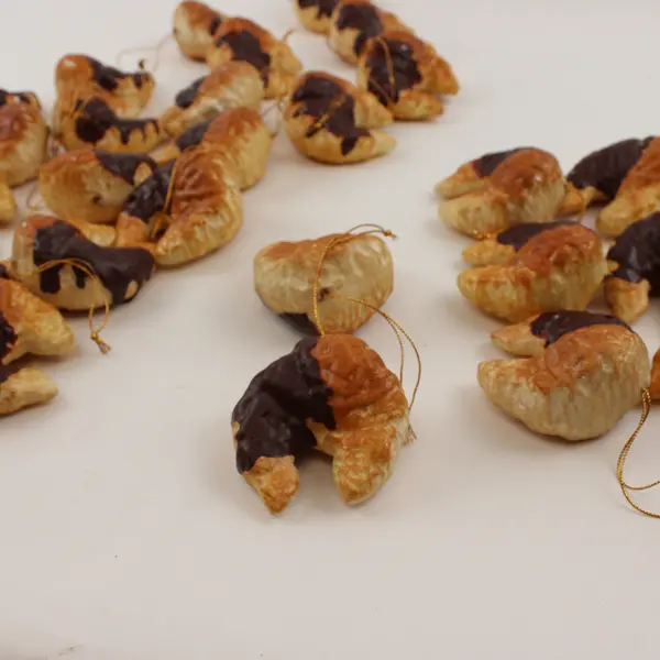 Lot of 26 Croissant Chocolate Holiday Ornaments Christmas Decor