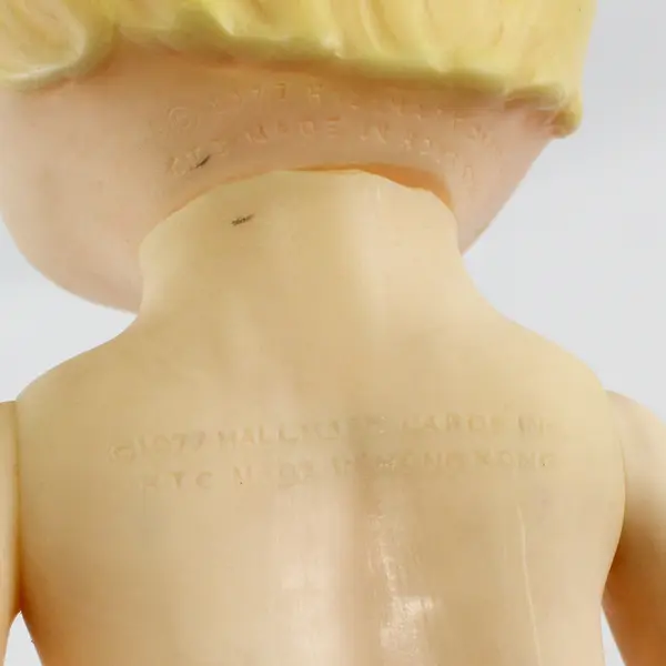 Vintage 1977 Hallmark Cards 12” Plastic Baby Doll Blue Eyes & Blonde Hair 