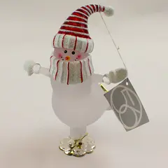 Department 56 Acrylic Frosted Snowman Ice Skating Figurine #44635 New