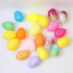 Lot 20 Large Assorted Fillable Easter Plastic Eggs, Assorted Colors 