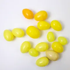 Lot of 15 Small Fillable Easter Plastic Eggs, Yellow Shades 