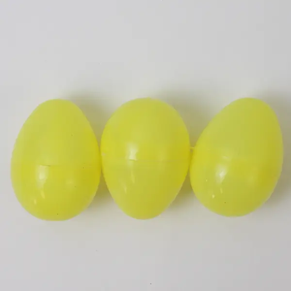 Lot of 15 Small Fillable Easter Plastic Eggs, Yellow Shades 