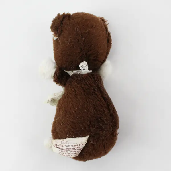 1980 Russ Berrie Holly Plush Bear 6.5" Brown And White