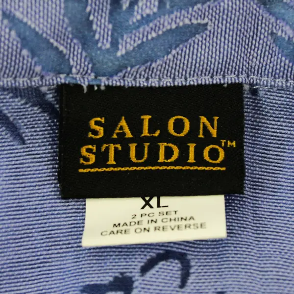 Salon Studio Purple Sheer Floral Quarter Length Sleeve Button Up Women's Size XL