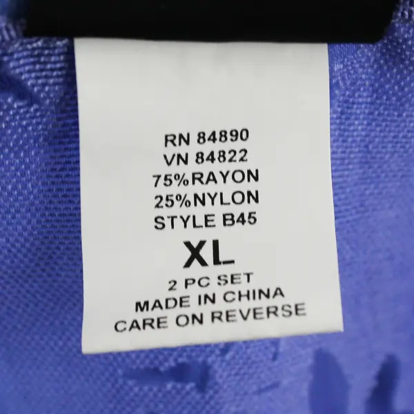 Salon Studio Purple Sheer Floral Quarter Length Sleeve Button Up Women's Size XL