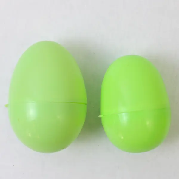 Lot of 12 Plastic Easter Egg Shells, Green Shades 