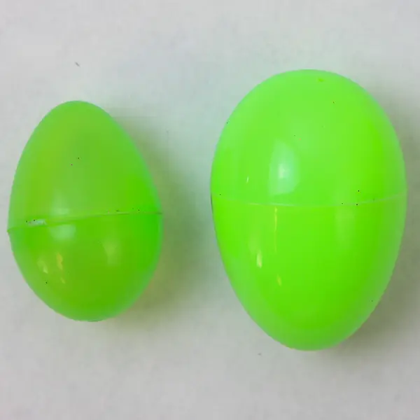 Lot of 12 Plastic Easter Egg Shells, Green Shades 