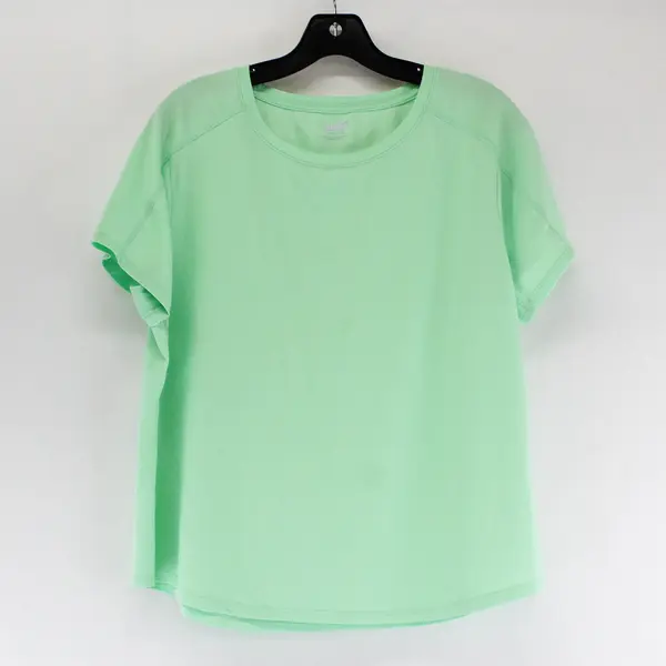 Avia Solid Neon Green Short Sleeve Activewear Top/Shirt Women's Size XG (16-18)
