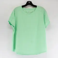 Avia Solid Neon Green Short Sleeve Activewear Top/Shirt Women's Size XG (16-18)