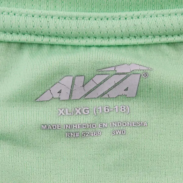 Avia Solid Neon Green Short Sleeve Activewear Top/Shirt Women's Size XG (16-18)