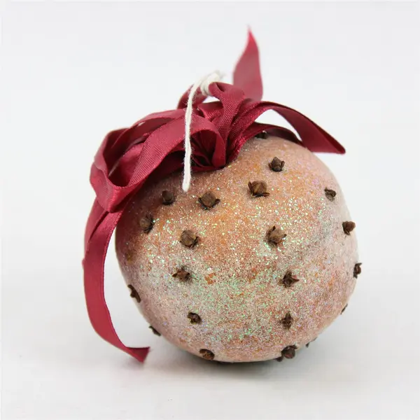 Pomander Ornament with Cloves Handcrafted Holiday Decoration 3in New