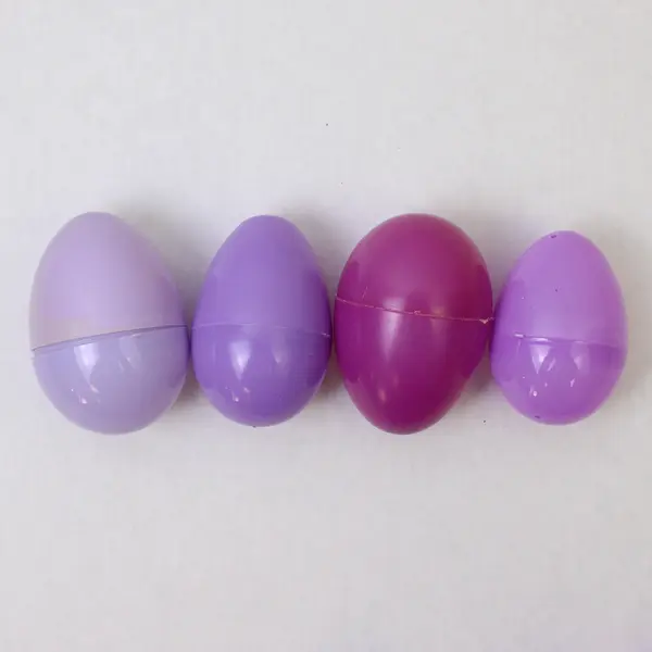Lot of 18 Assorted Fillable Easter Plastic Eggs, Lilac Shades