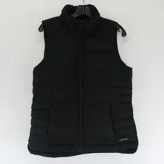 Lands' End Black Zip-Up Puffer Vest Women's Medium 10-12