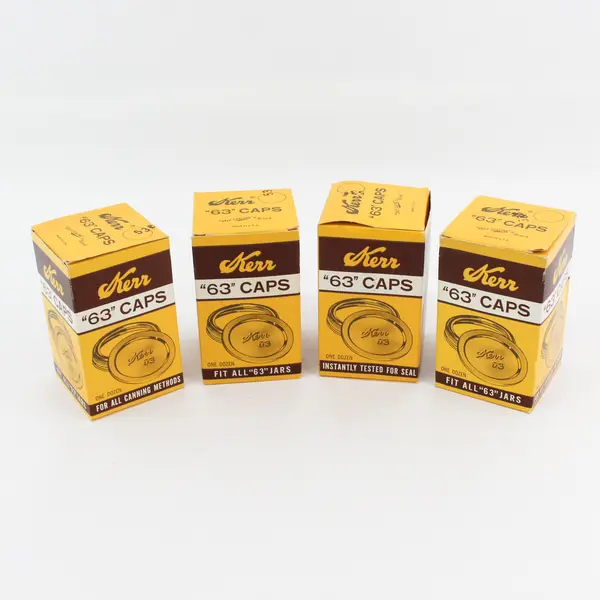 4 Dozen Kerr 63  Caps Canning Jar Lids And Rings