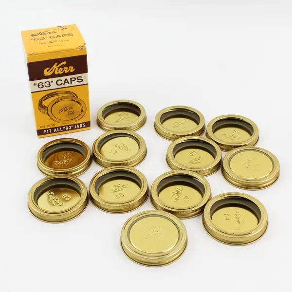4 Dozen Kerr 63  Caps Canning Jar Lids And Rings