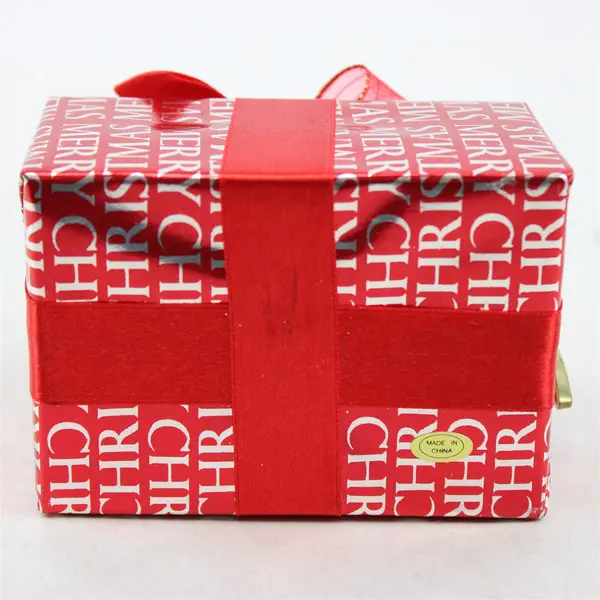 Kurt S. Adler Santa's World Red Present Music Box Plays Winter Wonderland