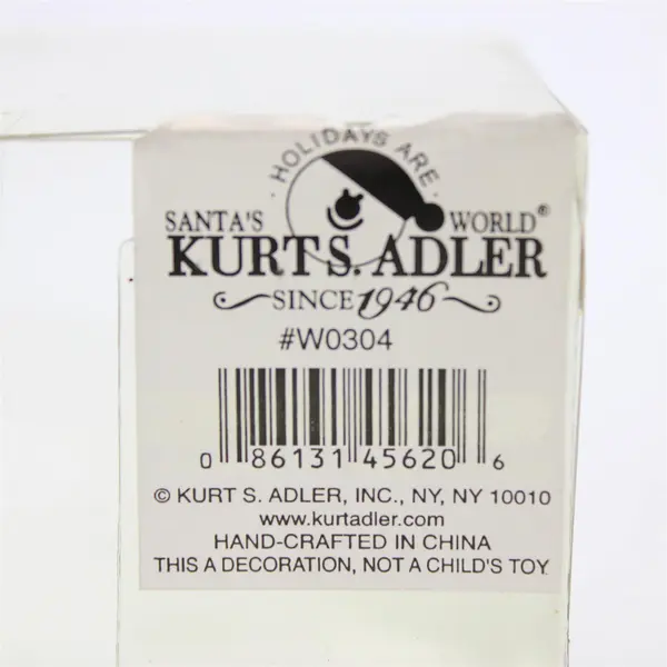 Kurt S. Adler Santa's World Red Present Music Box Plays Winter Wonderland