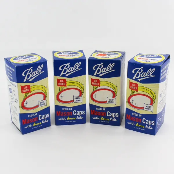 Lot of 44 Ball Narrow Mouth Lids And Rings Original Boxes  Unused