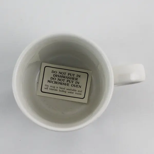 Vtg Telco Musical Christmas 1987 Blue/White Jingle Bells Ceramic Mug 3.5" Tall