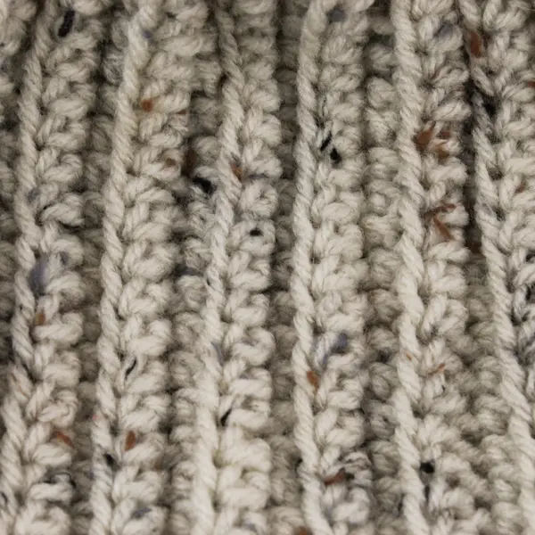 Handmade Women's Off-White Marled Knit Beanie Hat One Size