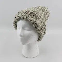 Handmade Women's Off-White Marled Knit Beanie One Size
