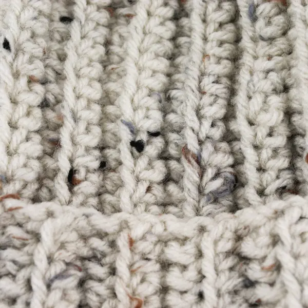 Handmade Women's Off-White Marled Knit Beanie One Size