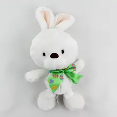White Plush Rabbit w/ Cute Bow American Greetings Easter Bunny, 13.8"