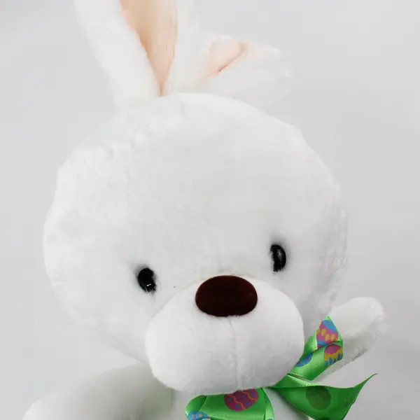 White Plush Rabbit w/ Cute Bow American Greetings Easter Bunny, 13.8"