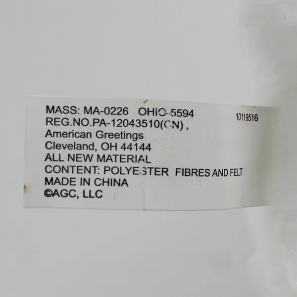 White Plush Rabbit w/ Cute Bow American Greetings Easter Bunny, 13.8"