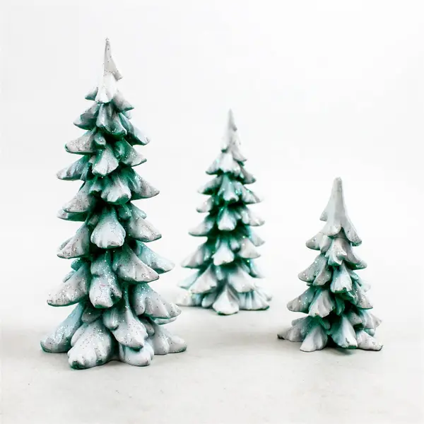 Department 56 Winter Pines Set of 3 4020261 Village Trees New
