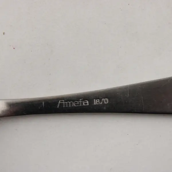 Amefa AFS14 Pattern 18/10 SS Youth Fork Engraved Animal 5.5" Rare HTF Item