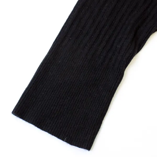 Margeaux & Ellie Black Ribbed Open-Front Cardigan Women's 2X