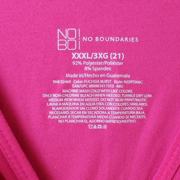 No Boundaries Hot Pink Tank Top Juniors' XXXL 21
