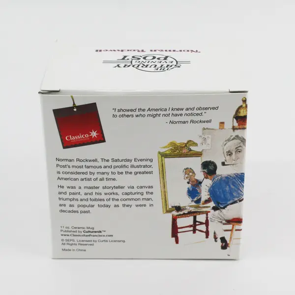 The Saturday Evening Post Norman Rockwell Ceramic Sunset... Puppy Love Mug 11 Oz