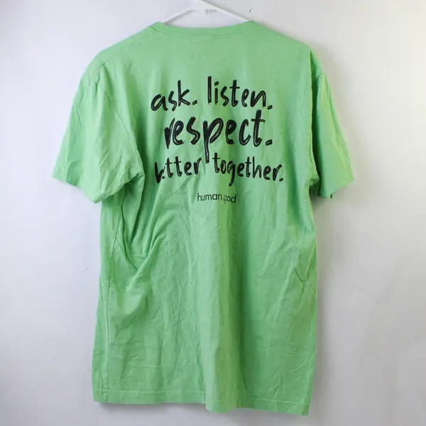 HumanGood Inclusion Mint Green Short-Sleeved T-Shirt Adult Size Large