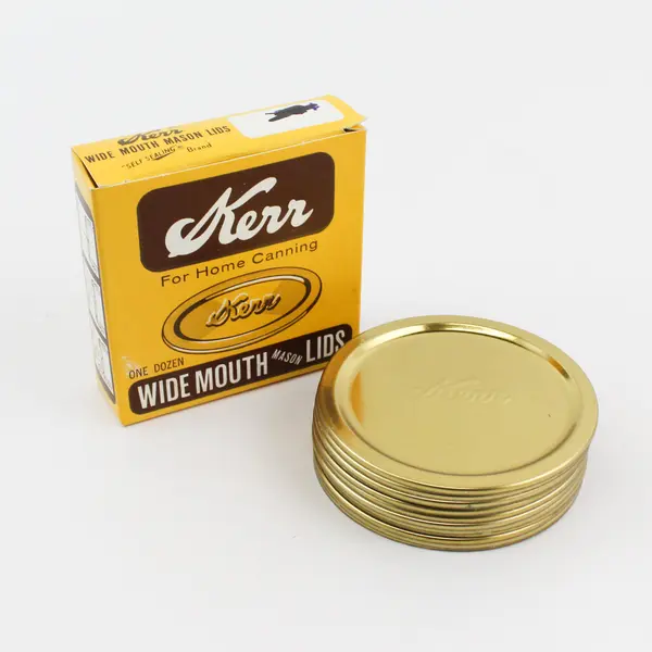 5 Boxes Of 12 Vintage KERR Wide Mouth MASON Canning Jar Lids