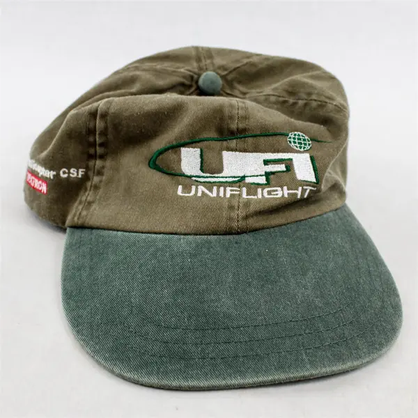 Lot of 2 Adjustable Baseball Caps UFI Uniflight North Coast Salmon