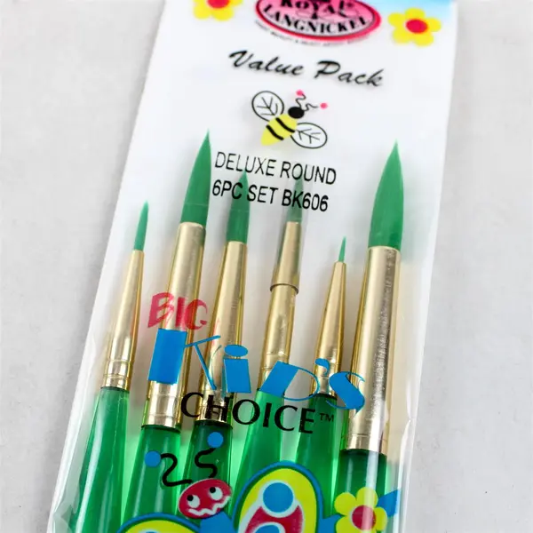 Royal & Langnickel Lil' Grippers Big Kid's Choice Round Brush Set - New