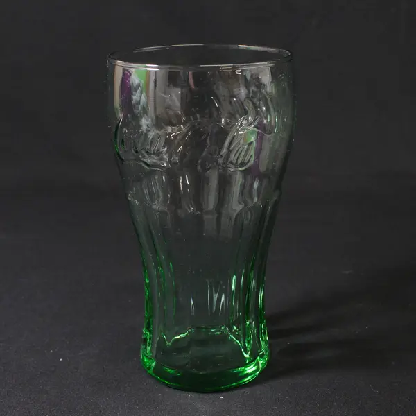 Set Of 4  Libbey Green Coca Cola Glasses 6 1/8 inches  16 Ounce