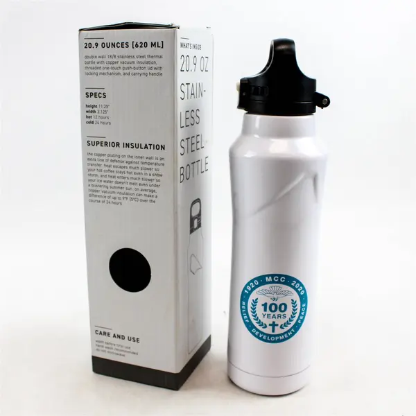 Houston h2go Stainless Steel Bottle MCC 100 Years Relief 1920-2020 20.9oz